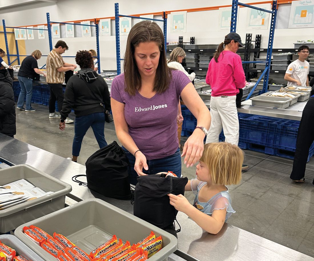 Families packing together